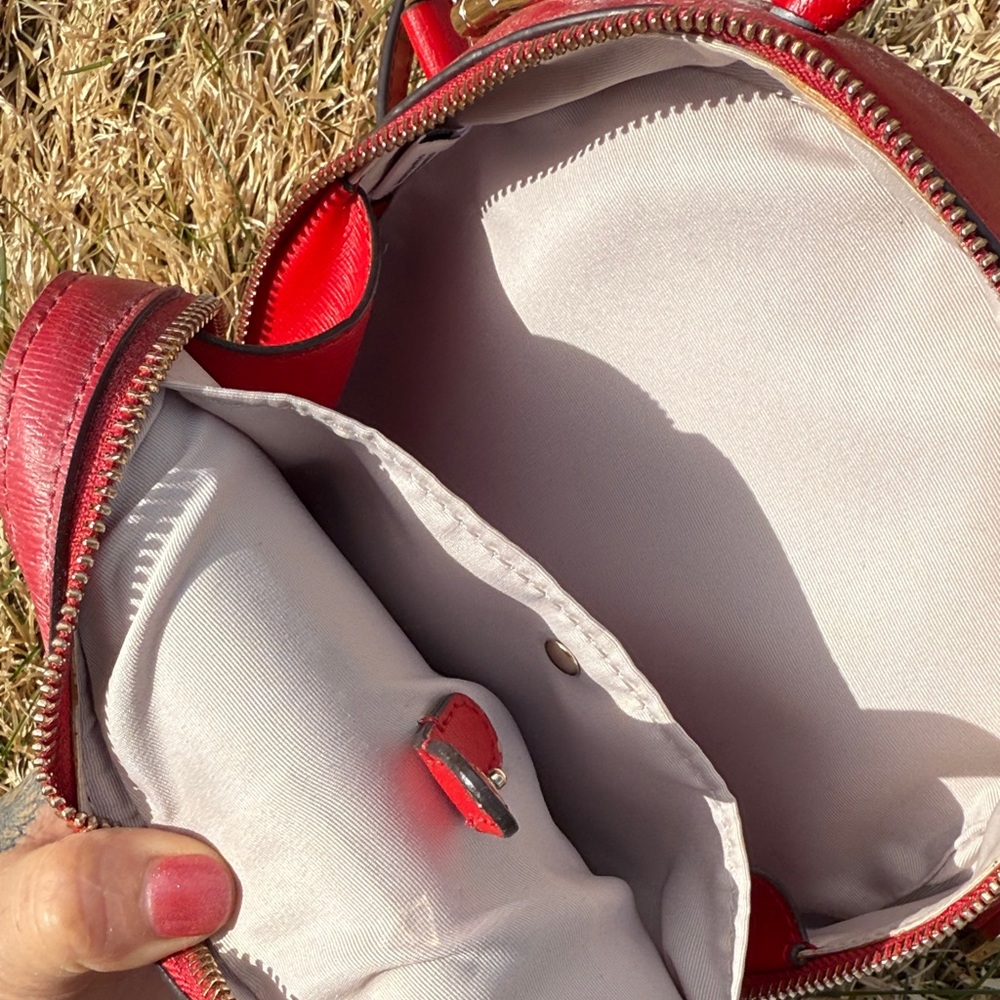 kate spade Red and Pink Round Crossbody Bag with Cartoon Mouse - Picture 4 of 4